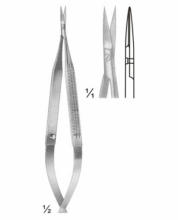 Micro Scissors, Spring Type Flat Handles