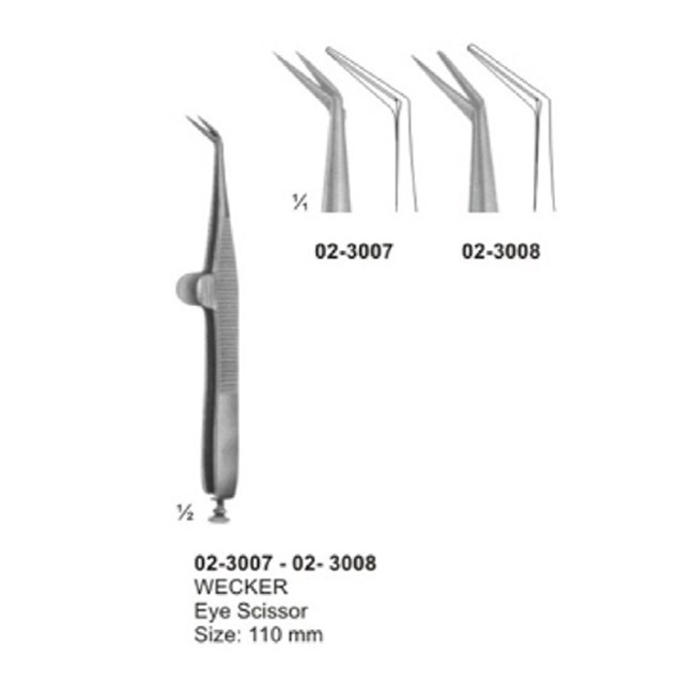 Micro Scissors Spring Type Flat Handle